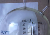 Metro de cristal de flujo lácteo de la sala de ordeño de la raspa de arenque con el logotipo modificado para requisitos particulares