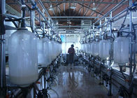Sala de ordeño de la raspa de arenque de la vaca de la eficacia alta con el metro de cristal de la leche