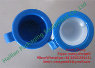Taza durable de la inmersión del pezón de la vuelta del plástico con la cubierta azul del color, moldeado del Solo-Top