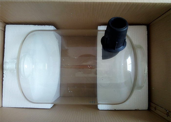Receptor de cristal de la leche de la sola higiene de la escala de 32 litros con el codo del caucho de 63m m
